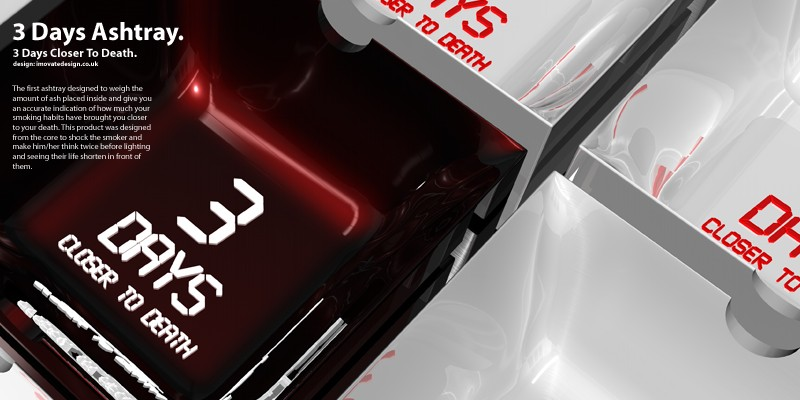 Illustration for article titled Tar Ashtray Concept Measures Your Dwindling Lifeforce, Smokers